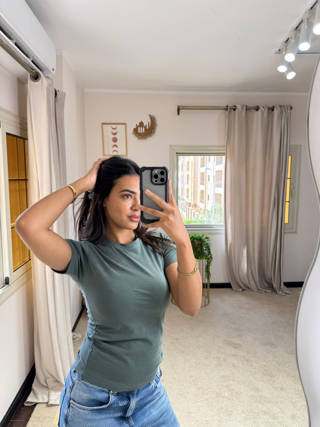 Half-Sleeve Top Olive
