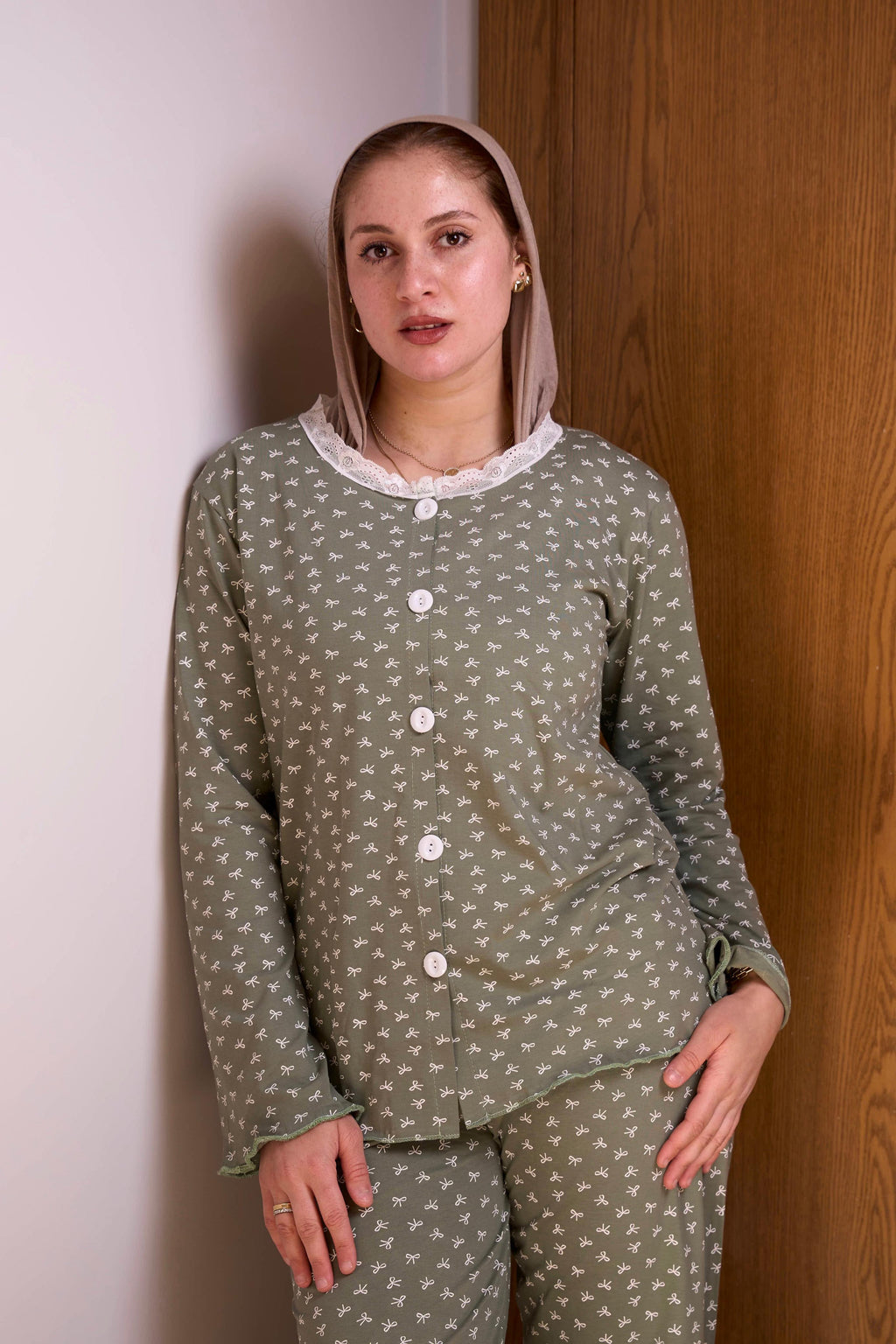 Olive Long Sleeve Pajama Set