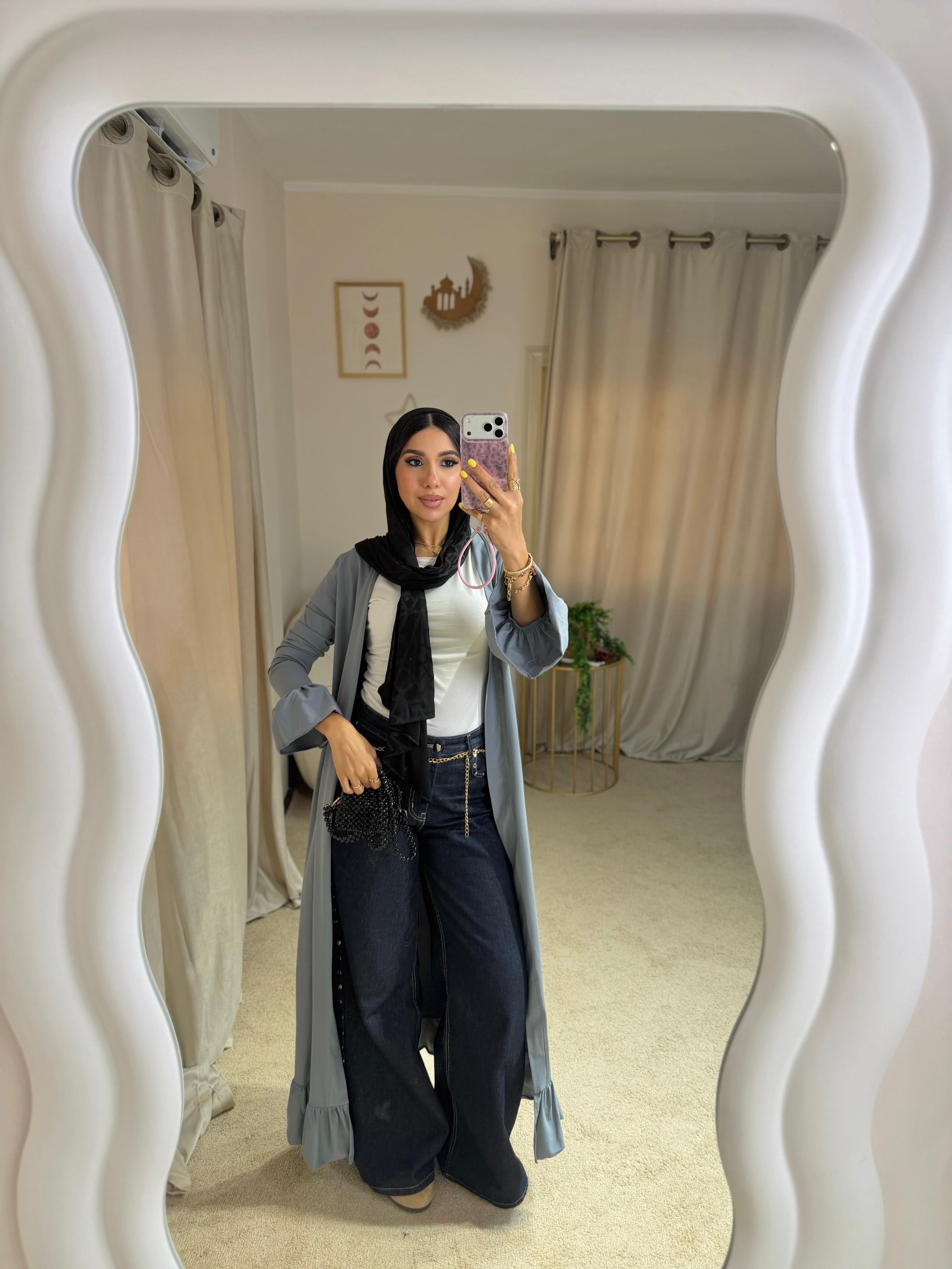 Silver Ruffled Cardigan