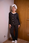 Black Long Sleeve Pajama Set