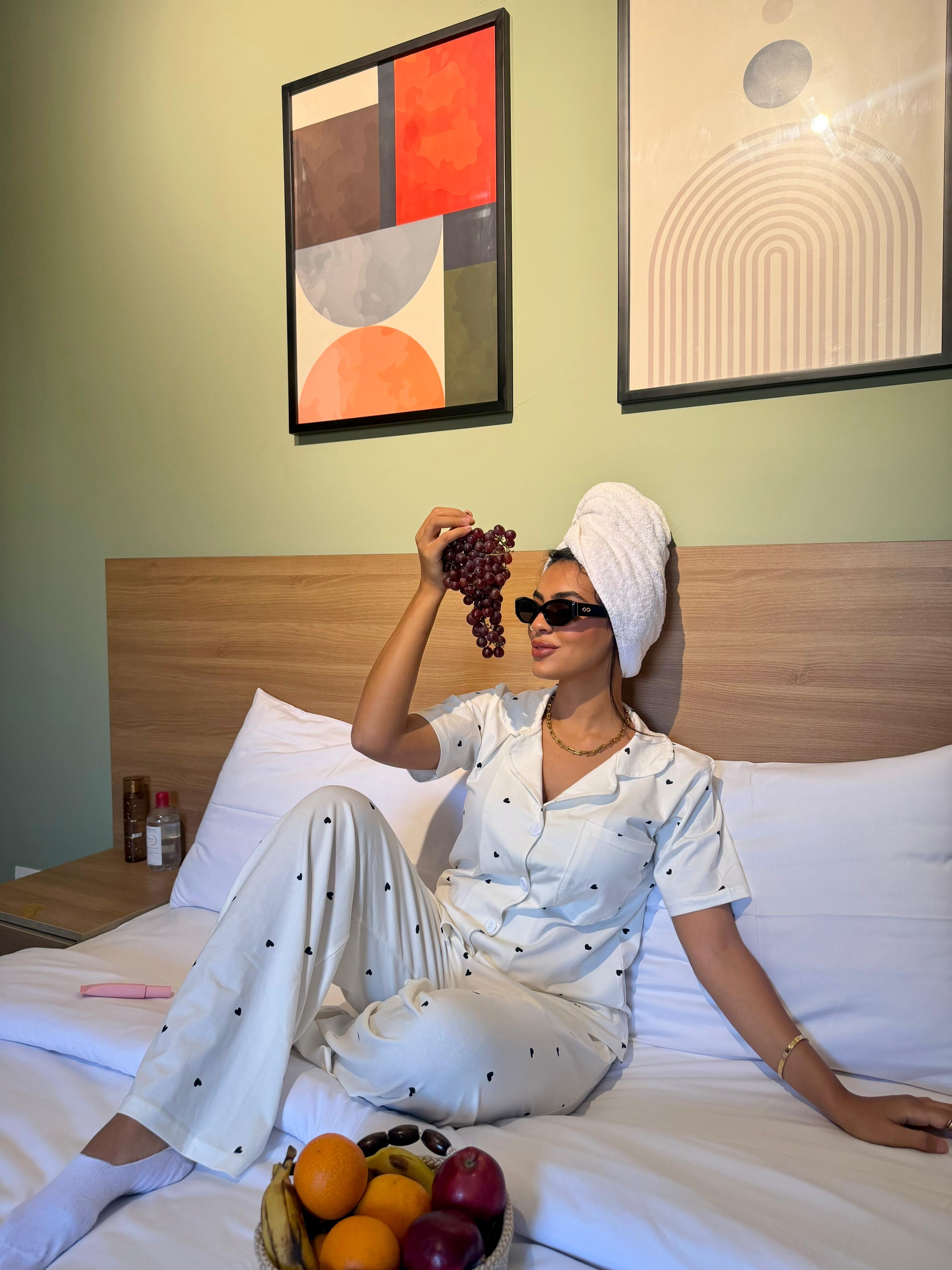 Black Hearts Pajama Set