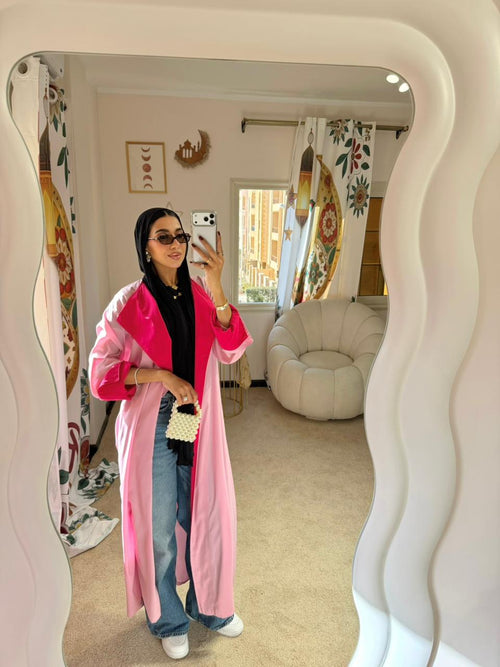 Crepe Abaya Pink