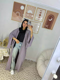 Plain Cardigan Lavender Closed