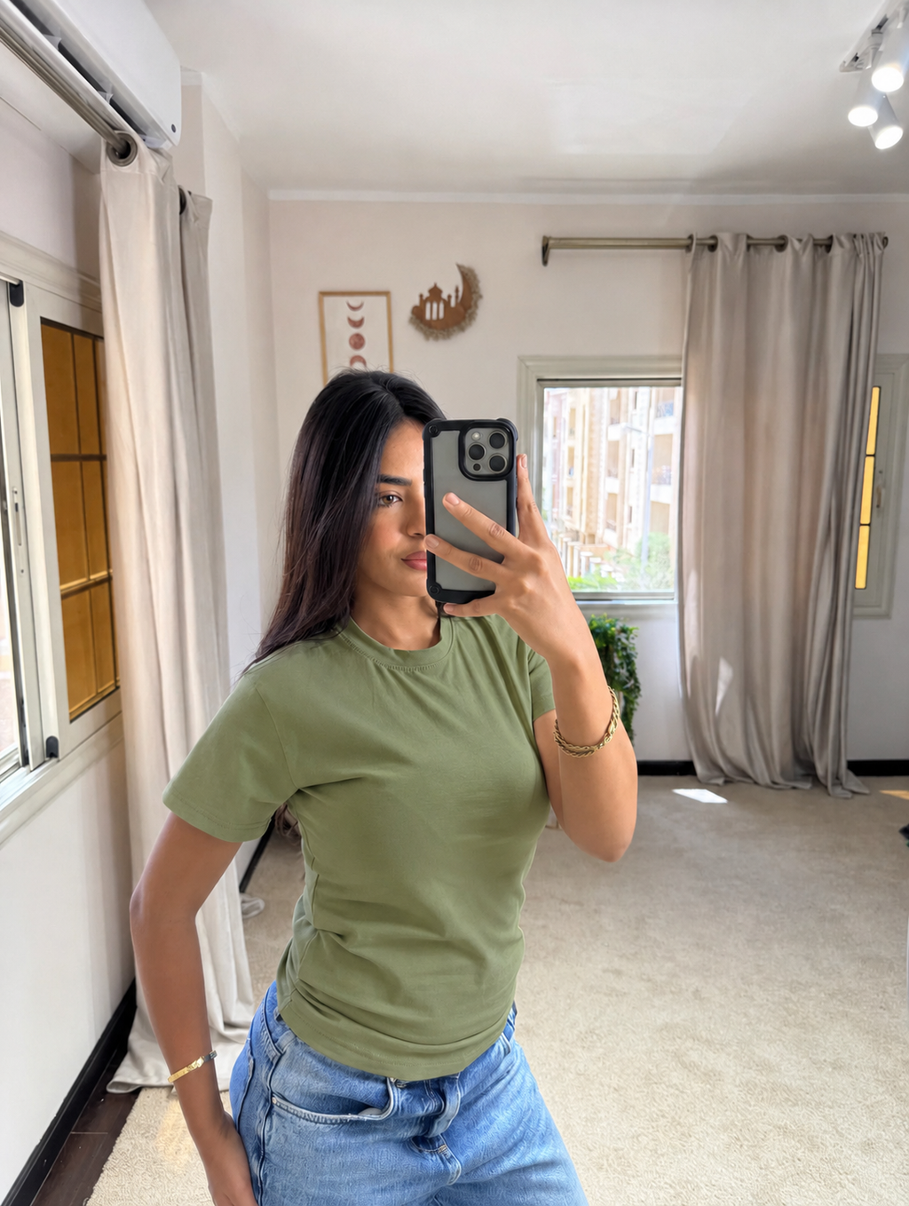 Half-Sleeve Top Mint green