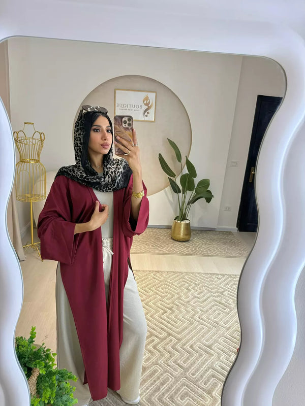 Burgundy Plain Cardigan