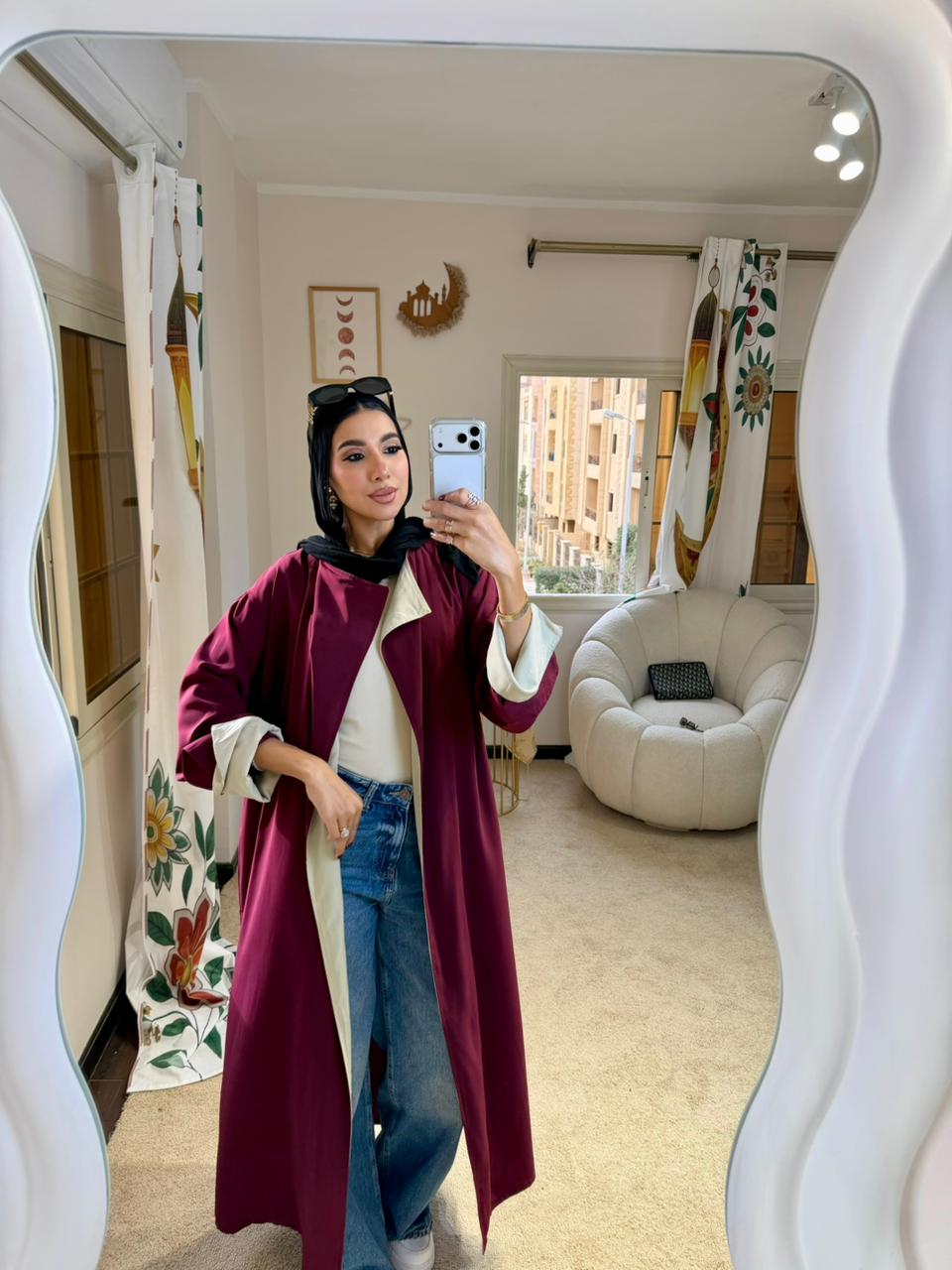 Crepe Abaya Burgundy